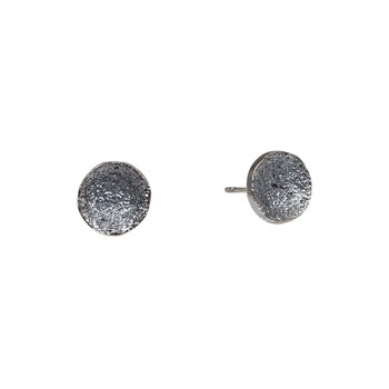 Organic Round Topography Posts in Oxidized Silver