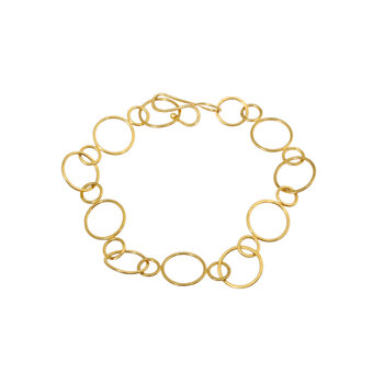 Big Sur Goldsmiths Hand Forged Chain Bracelet in 22k Gold