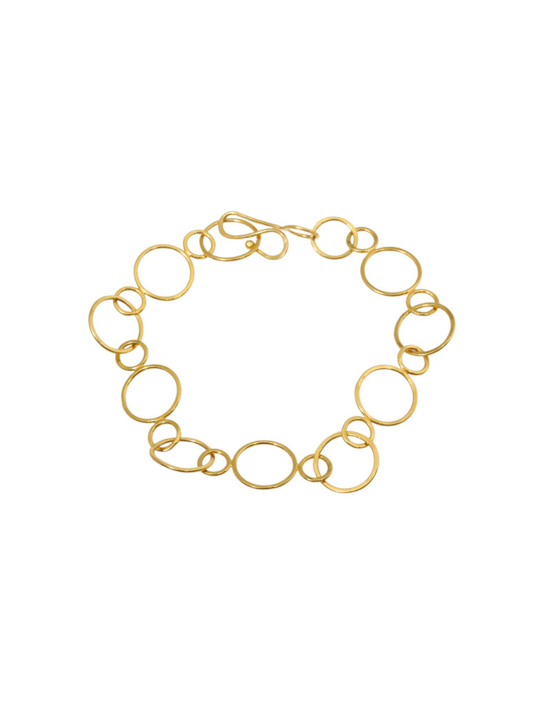 Big Sur Goldsmiths Hand Forged Chain Bracelet in 22k Gold