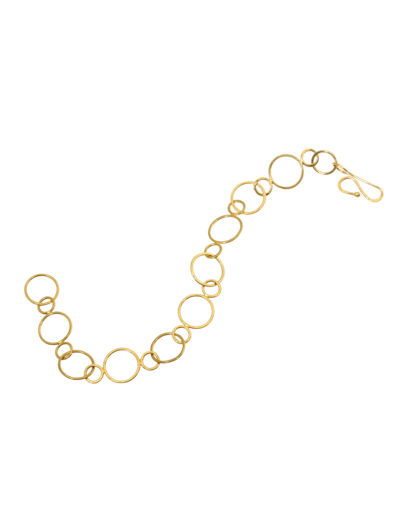 Big Sur Goldsmiths Hand Forged Chain Bracelet in 22k Gold