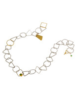 Big Sur Goldsmiths Hand Forged Tsavorite Necklace in Platinum and 22k Gold