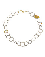 Big Sur Goldsmiths Hand Forged Sapphire Necklace in Platinum and 22k Gold