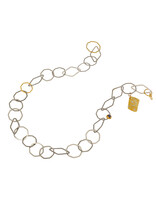Big Sur Goldsmiths Hand Forged Sapphire Necklace in Platinum and 22k Gold