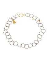 Big Sur Goldsmiths Hand Forged Sapphire Necklace in Platinum and 22k Gold