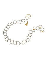 Big Sur Goldsmiths Hand Forged Sapphire Necklace in Platinum and 22k Gold