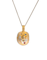 Big Sur Goldsmiths The Mask Pendant with Diamonds, Sapphires and Spinel