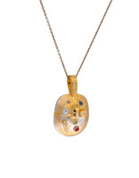 Big Sur Goldsmiths The Mask Pendant with Diamonds, Sapphires and Spinel