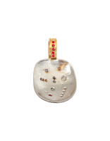 Big Sur Goldsmiths The Mask Pendant with Diamonds, Sapphires and Spinel
