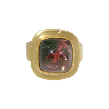 Big Sur Goldsmiths Unreal Tourmaline Planetary Trio Ring