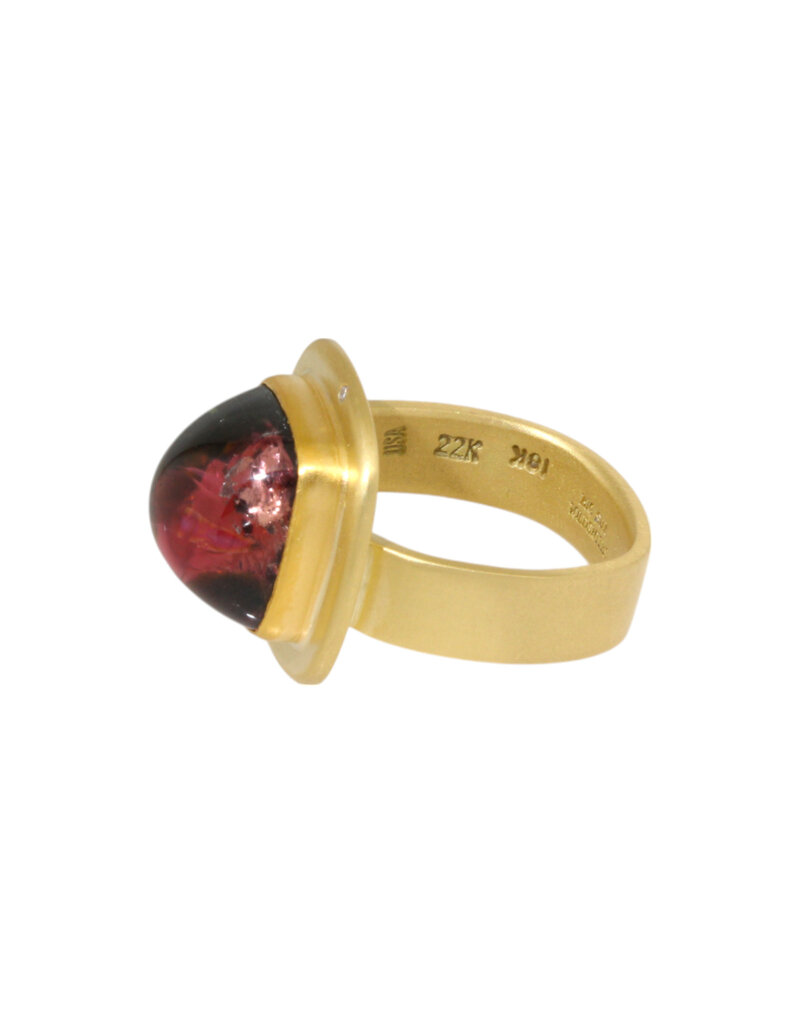 Big Sur Goldsmiths Unreal Tourmaline Planetary Trio Ring