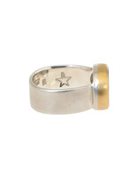 Big Sur Goldsmiths Meteorite Sleek Classic Ring in Silver and 22k Gold