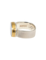 Big Sur Goldsmiths Meteorite Sleek Classic Ring in Silver and 22k Gold