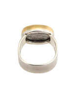 Big Sur Goldsmiths Meteorite Sleek Classic Ring in Silver and 22k Gold