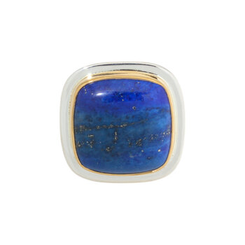 Big Sur Goldsmiths Lapis Lazuli Classic Ring in Silver and 22k Gold