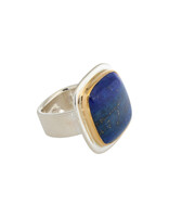 Big Sur Goldsmiths Lapis Lazuli Classic Ring in Silver and 22k Gold