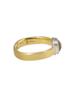 Big Sur Goldsmiths Natural Diamond Cabochon Ring in Platinum and 18k Gold
