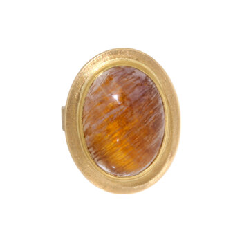 Big Sur Goldsmiths Cacoxenite Ring in 22k and 18k Gold