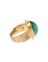 Big Sur Goldsmiths Zambia Emerald Ring in 22k and 18k Gold
