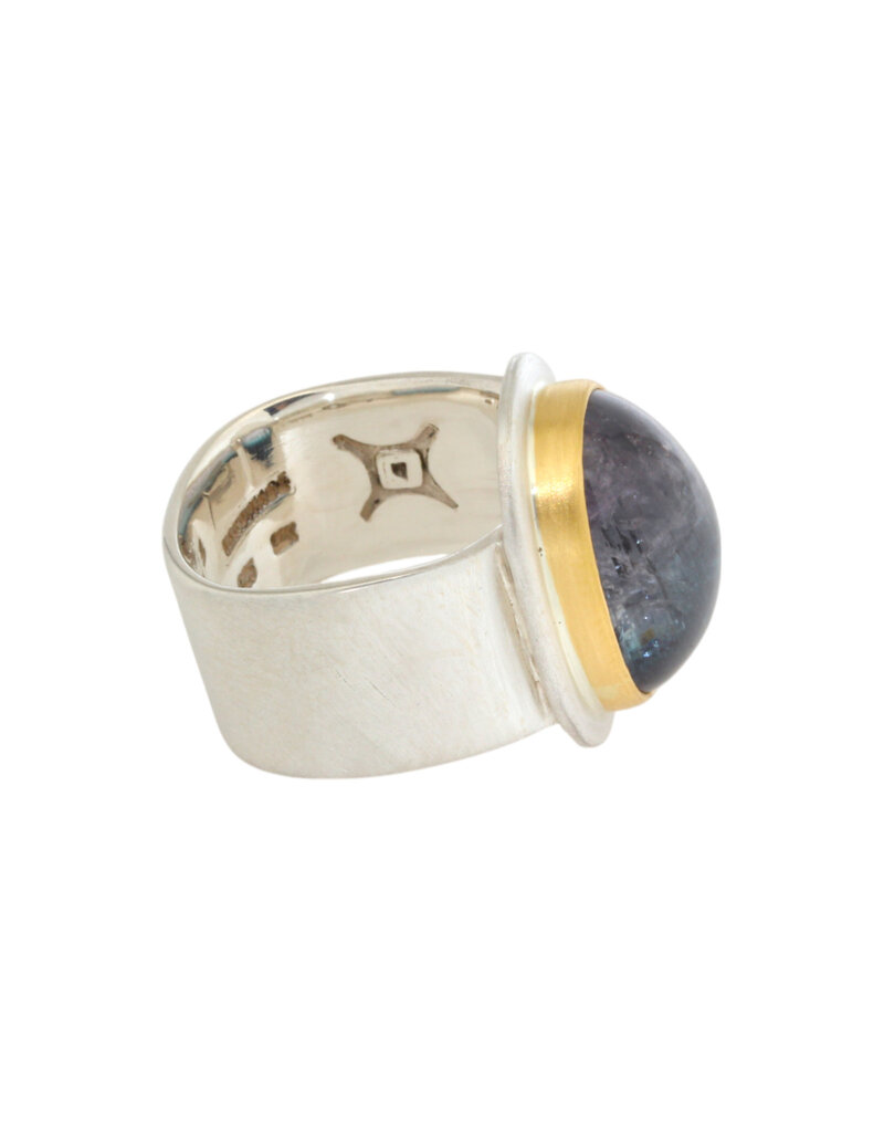 Big Sur Goldsmiths Tri-Color Tourmaline Classic Ring in Silver and 22k Gold