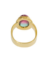 Big Sur Goldsmiths Bi-Color Tourmaline Classic Ring in 22k and 18k Gold