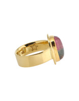 Big Sur Goldsmiths Bi-Color Tourmaline Classic Ring in 22k and 18k Gold