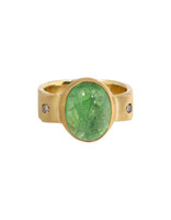 Big Sur Goldsmiths Tsavorite Garnet Ring in 22k and 18k Gold
