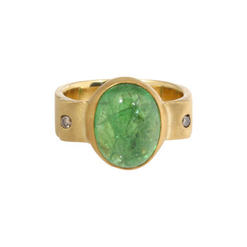 Big Sur Goldsmiths Tsavorite Garnet Ring in 22k and 18k Gold