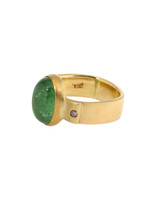Big Sur Goldsmiths Tsavorite Garnet Ring in 22k and 18k Gold