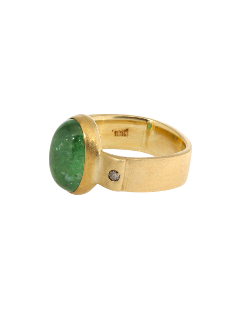 Big Sur Goldsmiths Tsavorite Garnet Ring in 22k and 18k Gold