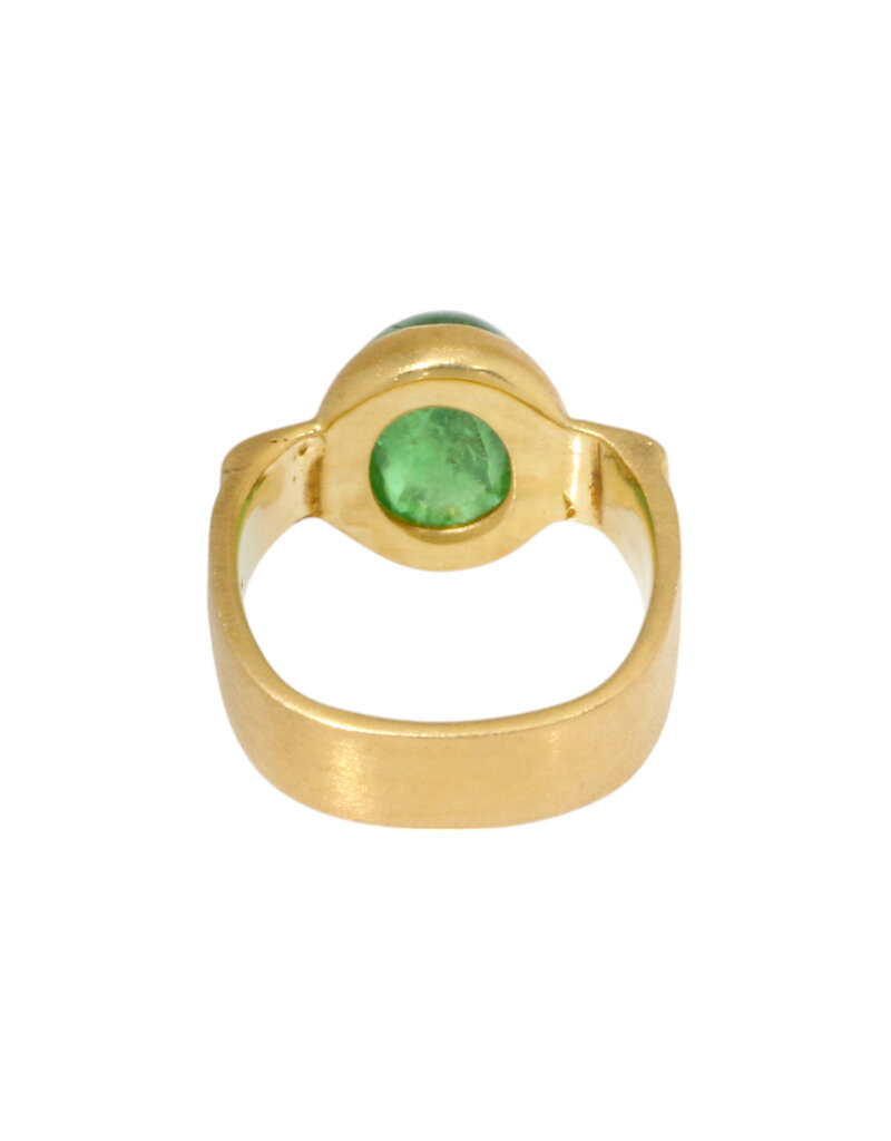Big Sur Goldsmiths Tsavorite Garnet Ring in 22k and 18k Gold
