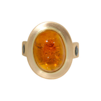Big Sur Goldsmiths Golden Tourmaline Ring in 22k and 18k Gold