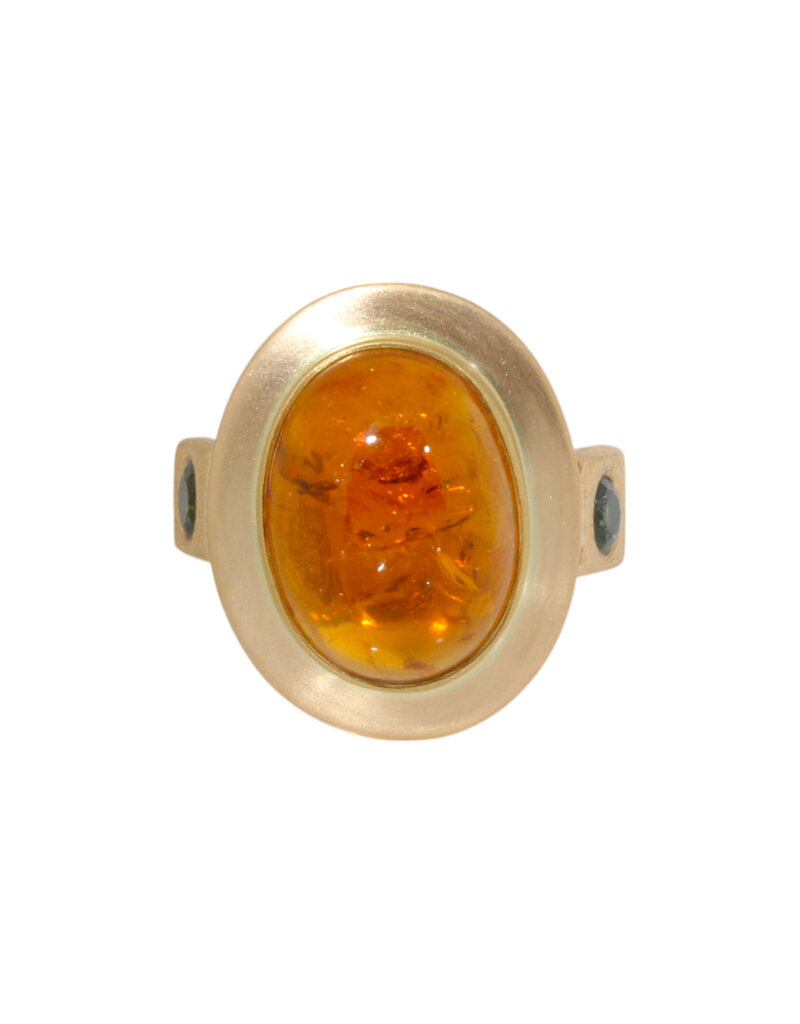 Big Sur Goldsmiths Golden Tourmaline Ring in 22k and 18k Gold