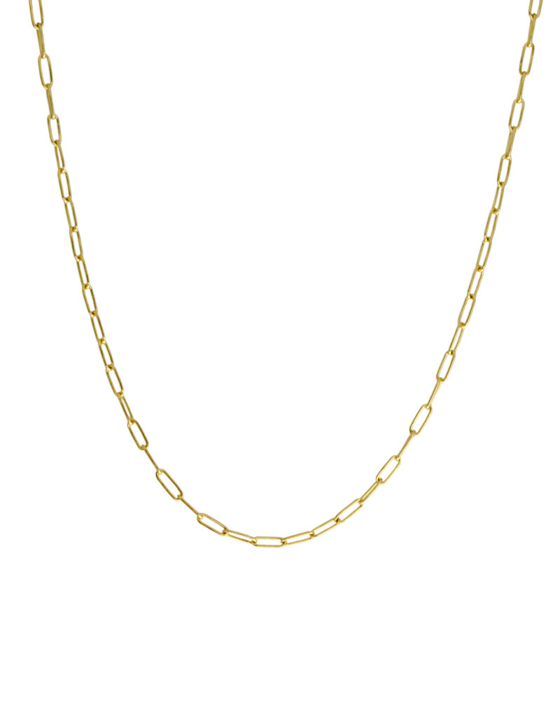 18" - 20 Gauge Oval Link Chain in 18k Royal Yellow Gold