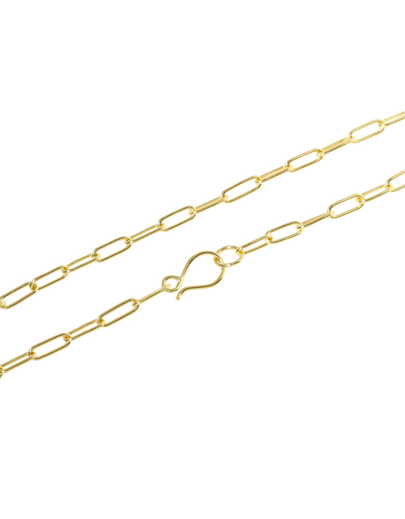 18" - 20 Gauge Oval Link Chain in 18k Royal Yellow Gold