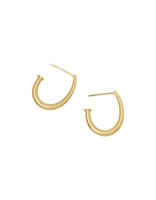 Katachi Hoop Post Earrings in 18k Gold