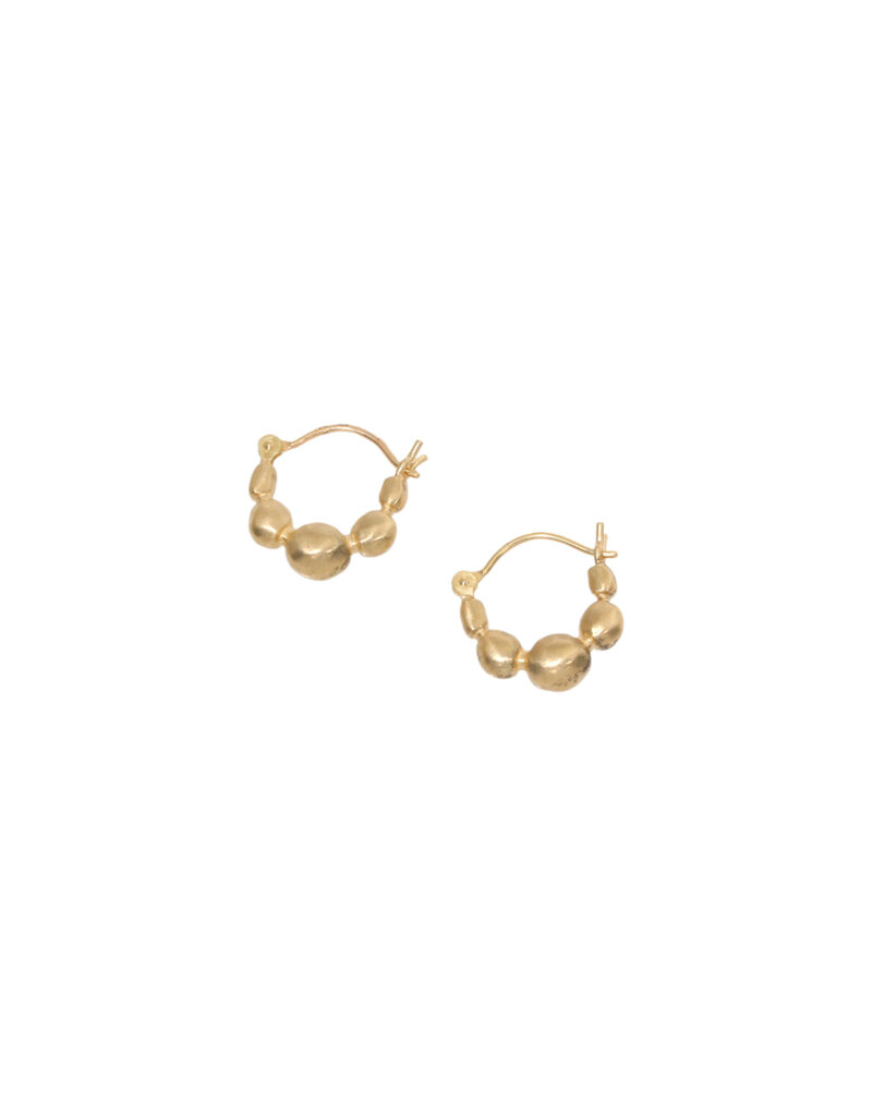 Ball Hoop in 14k Yellow Gold