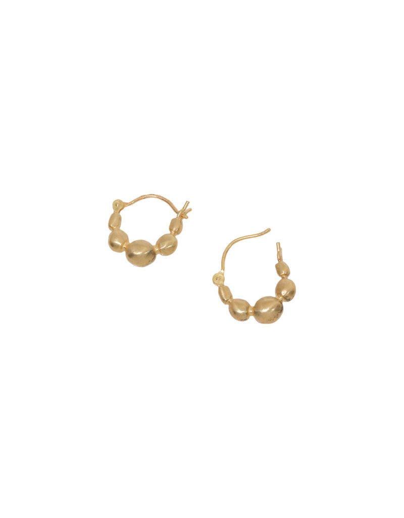 Ball Hoop in 14k Yellow Gold