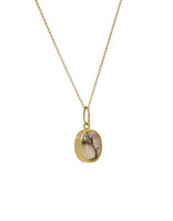 Sam Woehrmann Dendritic Quartz Oval Charm Pendant in 18k, 22k, & Silver