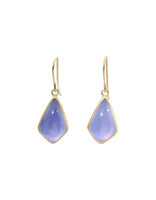 Sam Woehrmann Blue Chalcedony Shield Earrings