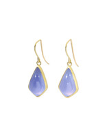 Sam Woehrmann Blue Chalcedony Shield Earrings