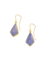 Sam Woehrmann Blue Chalcedony Shield Earrings
