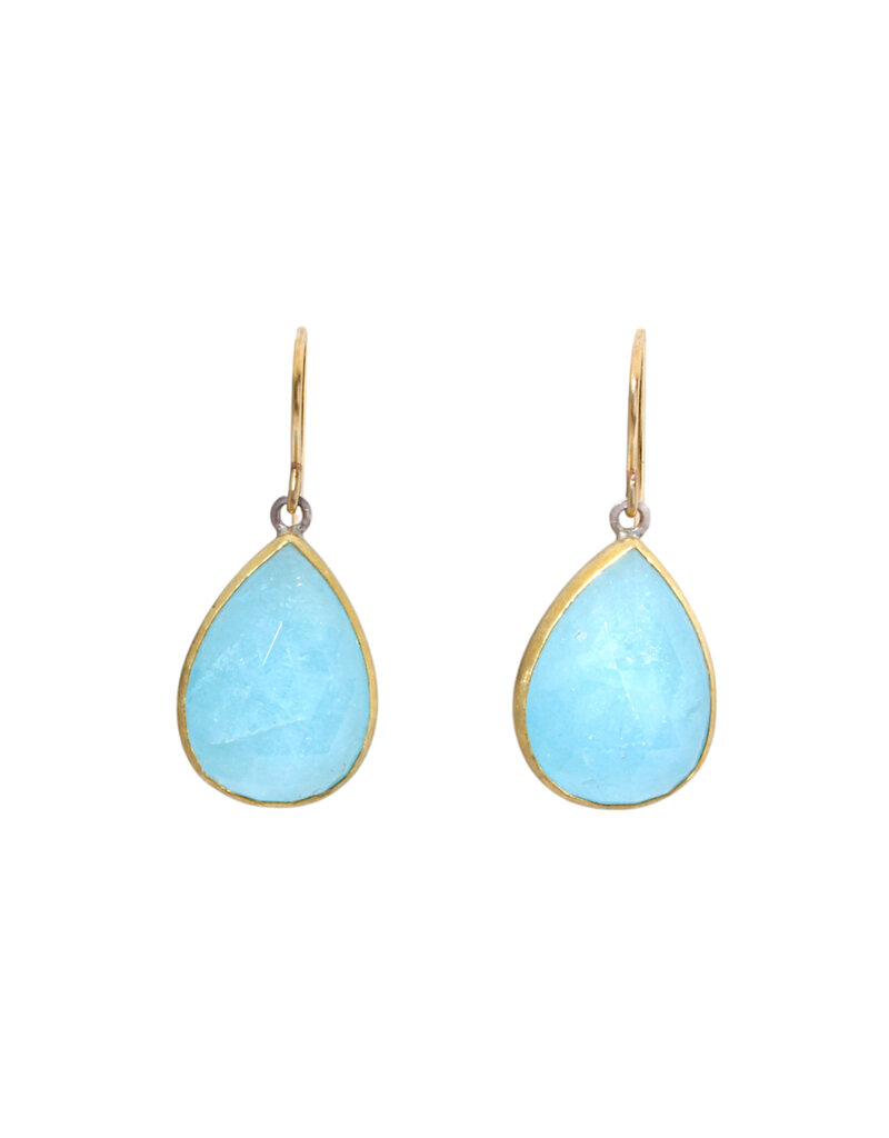 Sam Woehrmann Aqua Rose Cut Drop Earrings