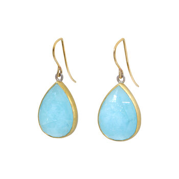 Sam Woehrmann Aqua Rose Cut Drop Earrings