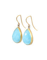 Sam Woehrmann Aqua Rose Cut Drop Earrings
