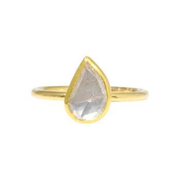 Sam Woehrmann Diamond Rose Cut Leaf Ring in 18k & 22k Gold