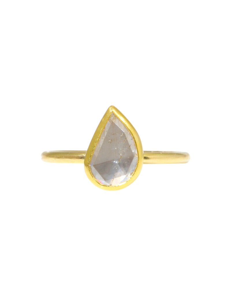 Sam Woehrmann Diamond Rose Cut Leaf Ring in 18k & 22k Gold