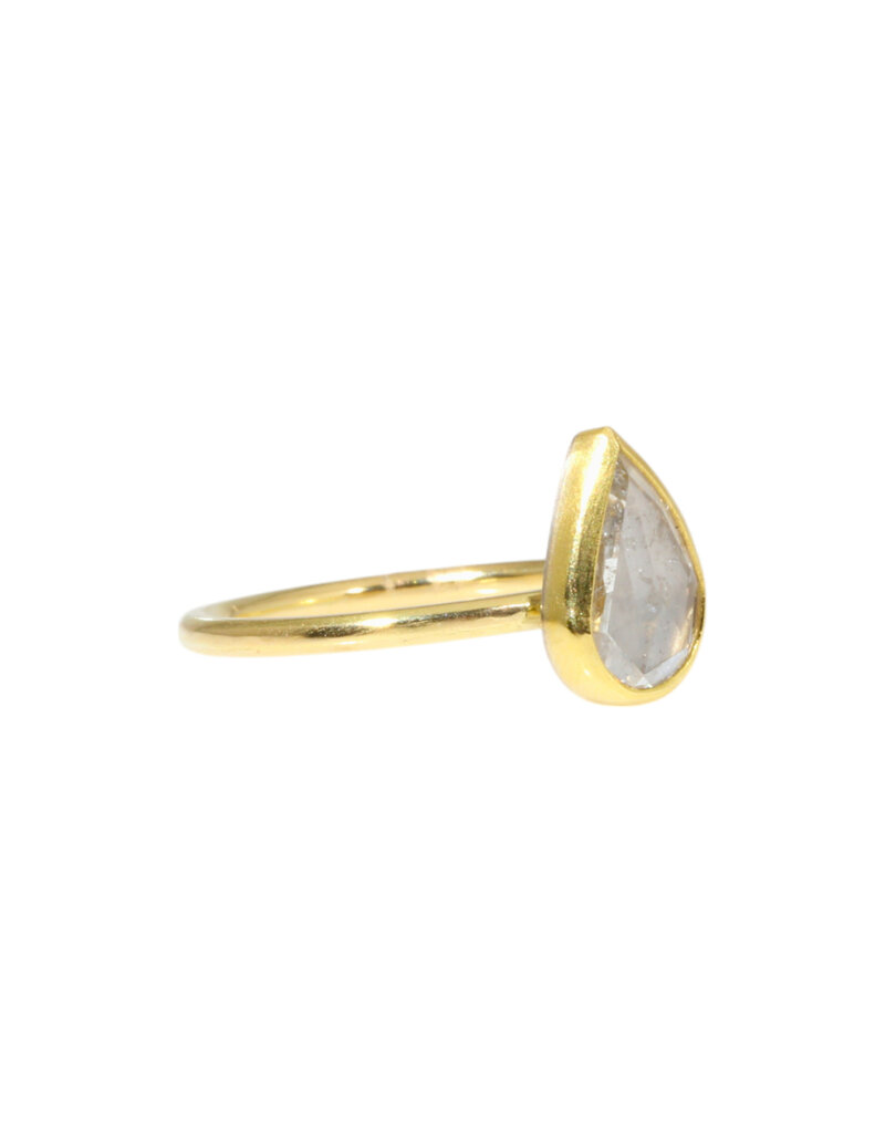 Sam Woehrmann Diamond Rose Cut Leaf Ring in 18k & 22k Gold