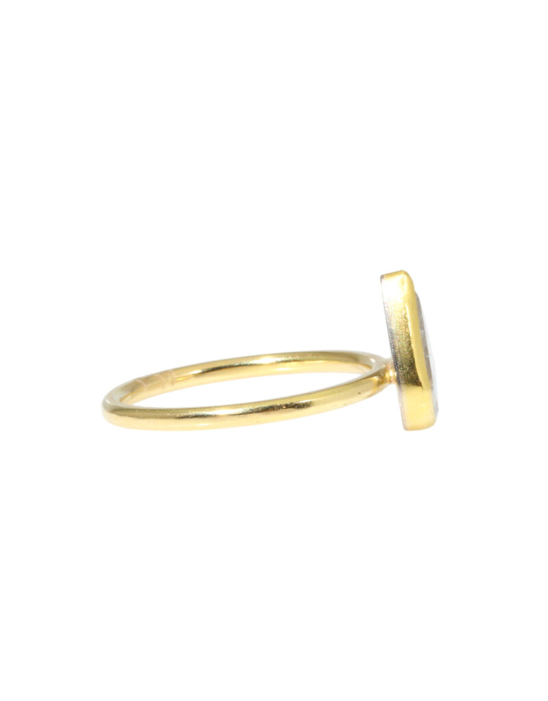 Sam Woehrmann Diamond Rose Cut Leaf Ring in 18k & 22k Gold