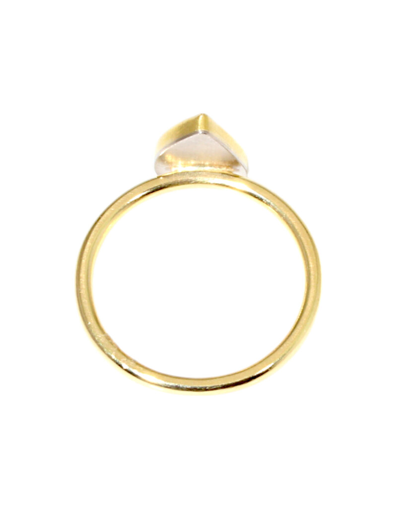 Sam Woehrmann Diamond Rose Cut Leaf Ring in 18k & 22k Gold