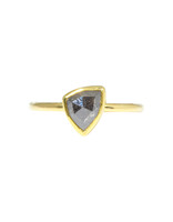 Sam Woehrmann Grey Diamond Rose Cut Trillion Ring in 18k & 22k Gold